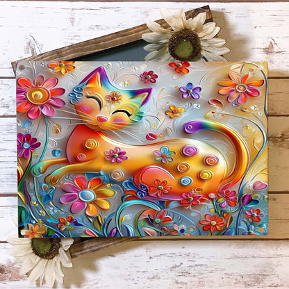 Shineful 2D Flat Print Metal Sign Gorgeous Cat lady