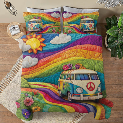 Shineful All Season Quilt 3-Piece Set Road to Rainbow