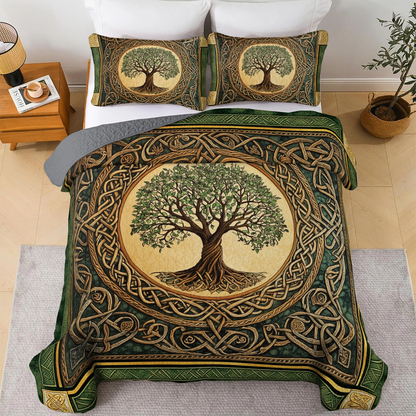 Shineful All Season Quilt 3-Piece Set The Eternal Celtic Tree of Life