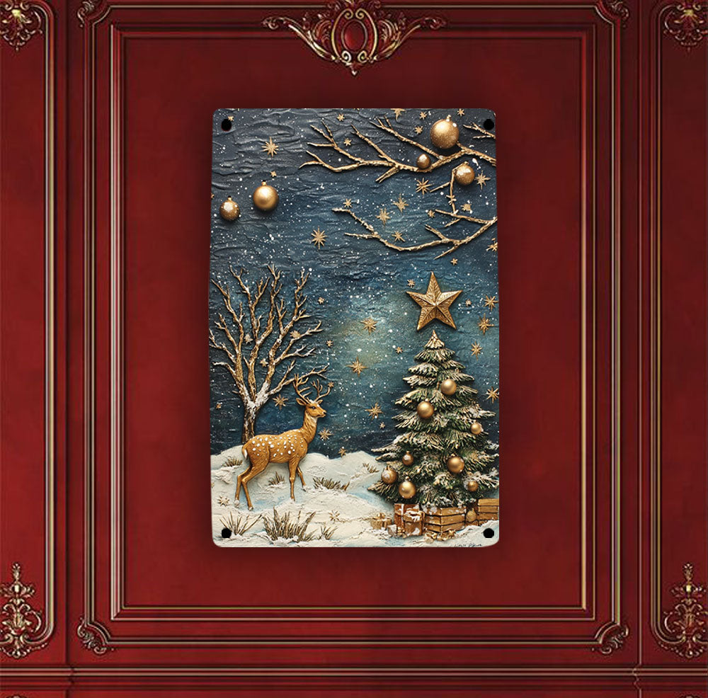 Shineful 2D Metal Sign Snowy Forest