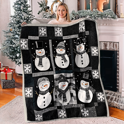 Shineful Fleece Blanket Cuteness Overload Snowman