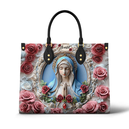 Sac en cuir brillant Sacré-Cœur Vierge Marie