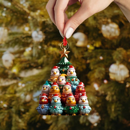 Shineful 2D Acrylic Ornament Merry Chickmas