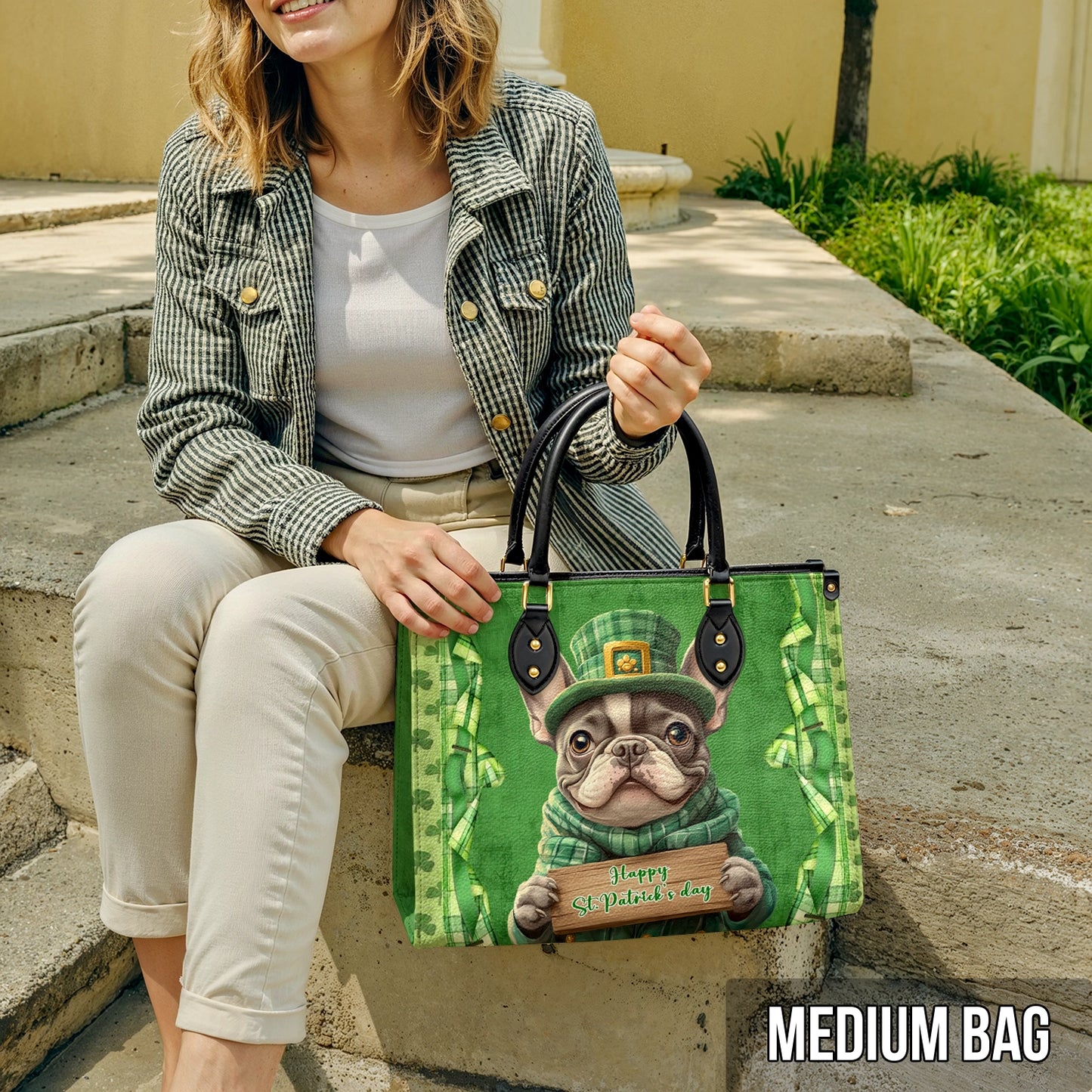 Shineful Leather Bag Shamrock Frenchie