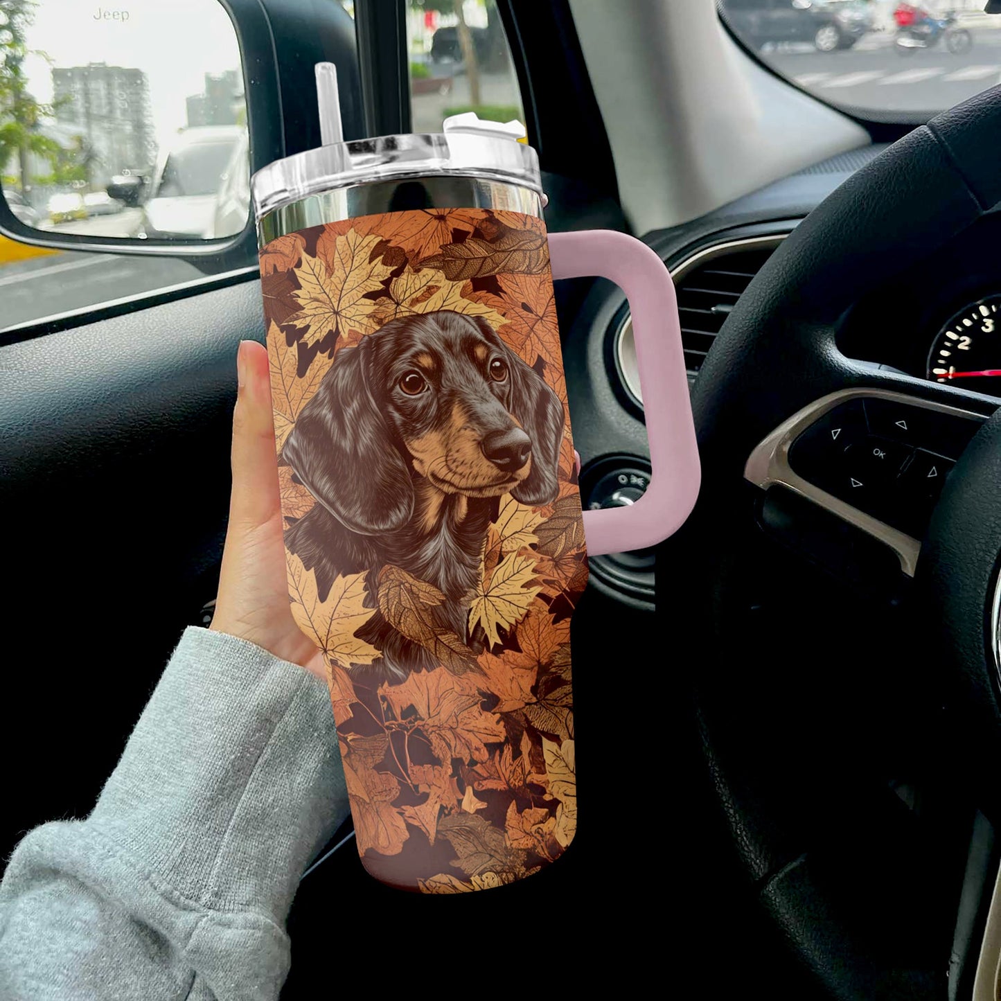 Dachshund Oz Shineful™ Tumbler Autumn Nl09 40 / Pink