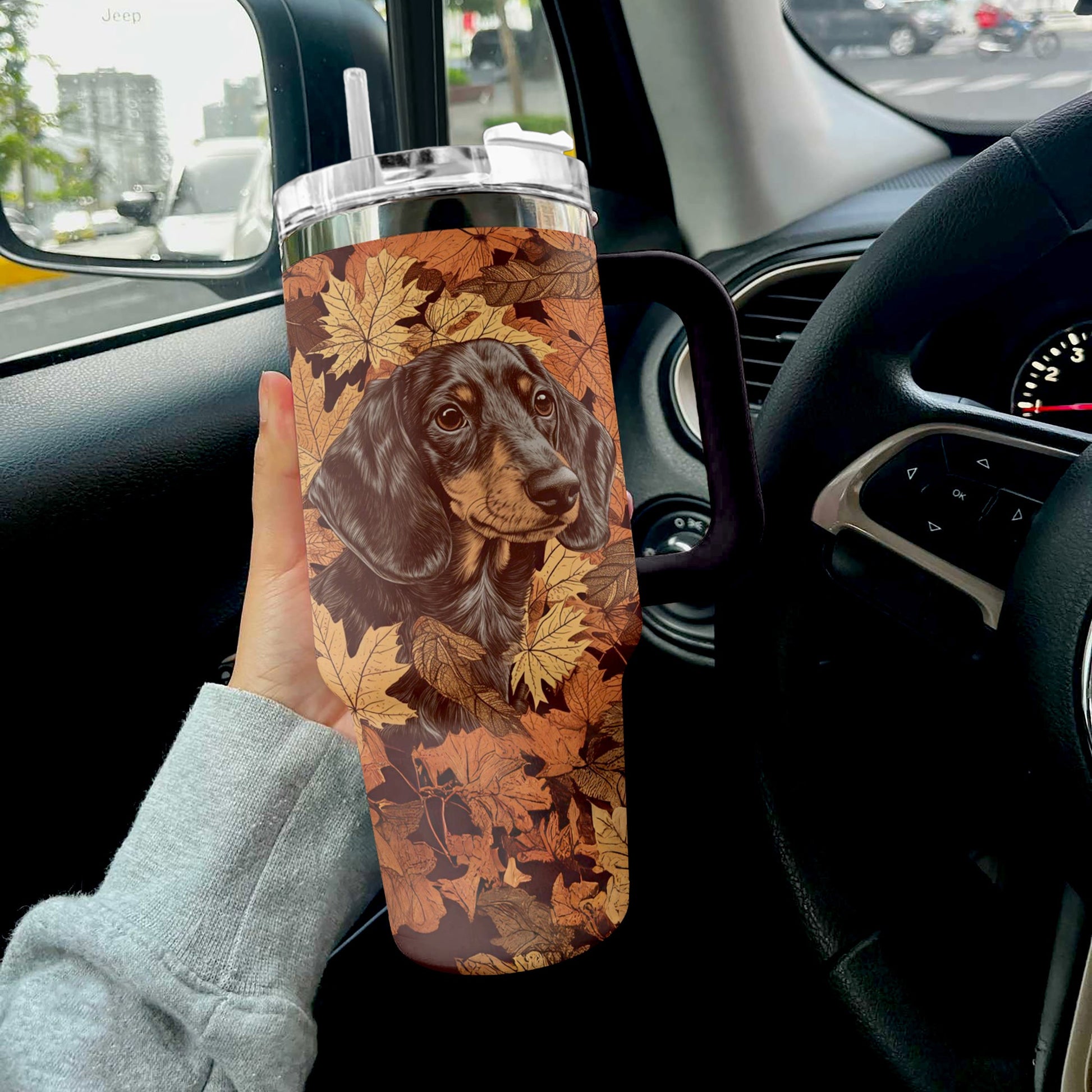 Dachshund Oz Shineful™ Tumbler Autumn Nl09 40 / Black