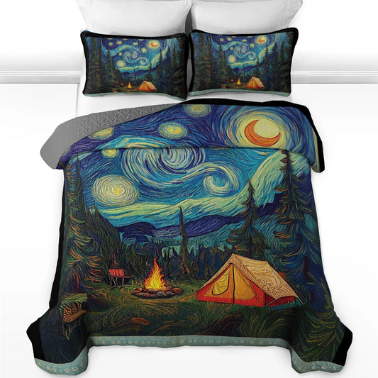 Shineful All Season Quilt 3-Piece Set - Starry Night Camping