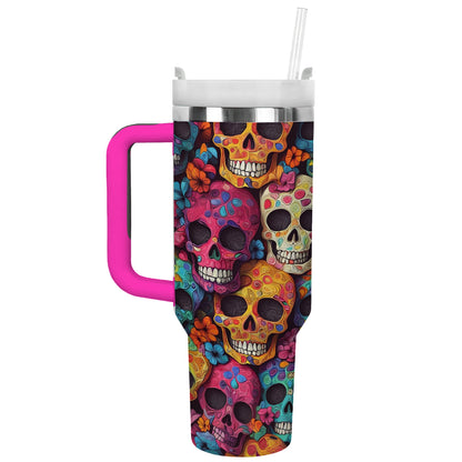 Shineful Tumbler Vibrant Sugar Skull