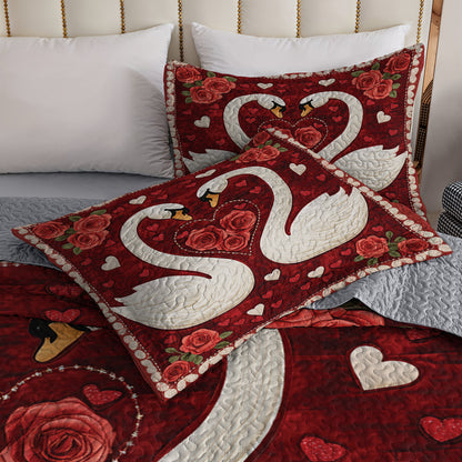 Shineful All Season Quilt 3-Piece Set Swansong Of Love