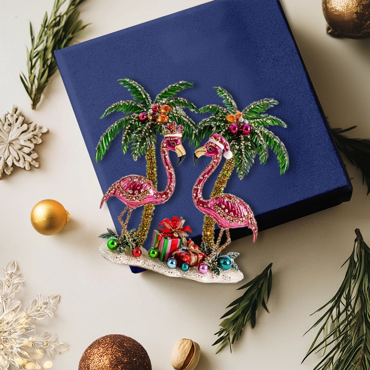 Shineful Acrylic Ornament Tropical Christmas Flamingo