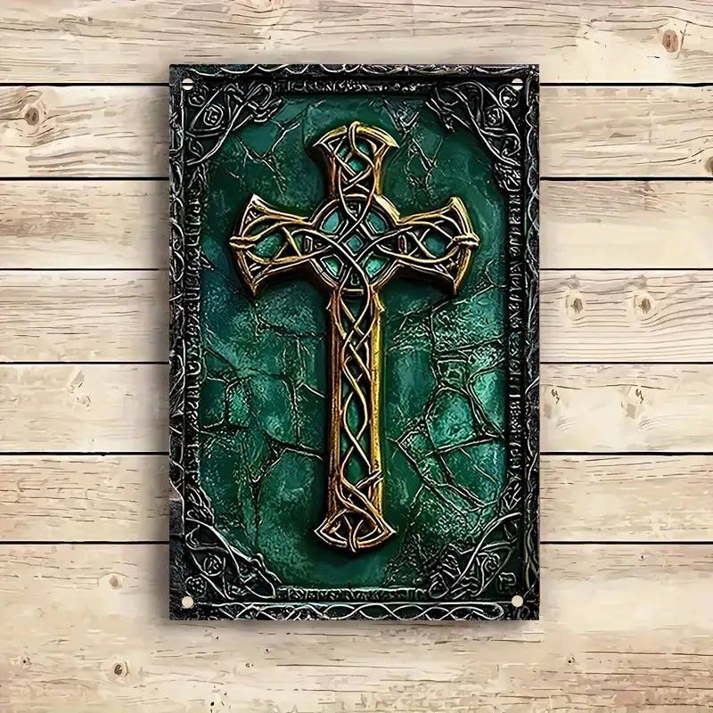 Shineful 2D Metal Sign Celtic Faith