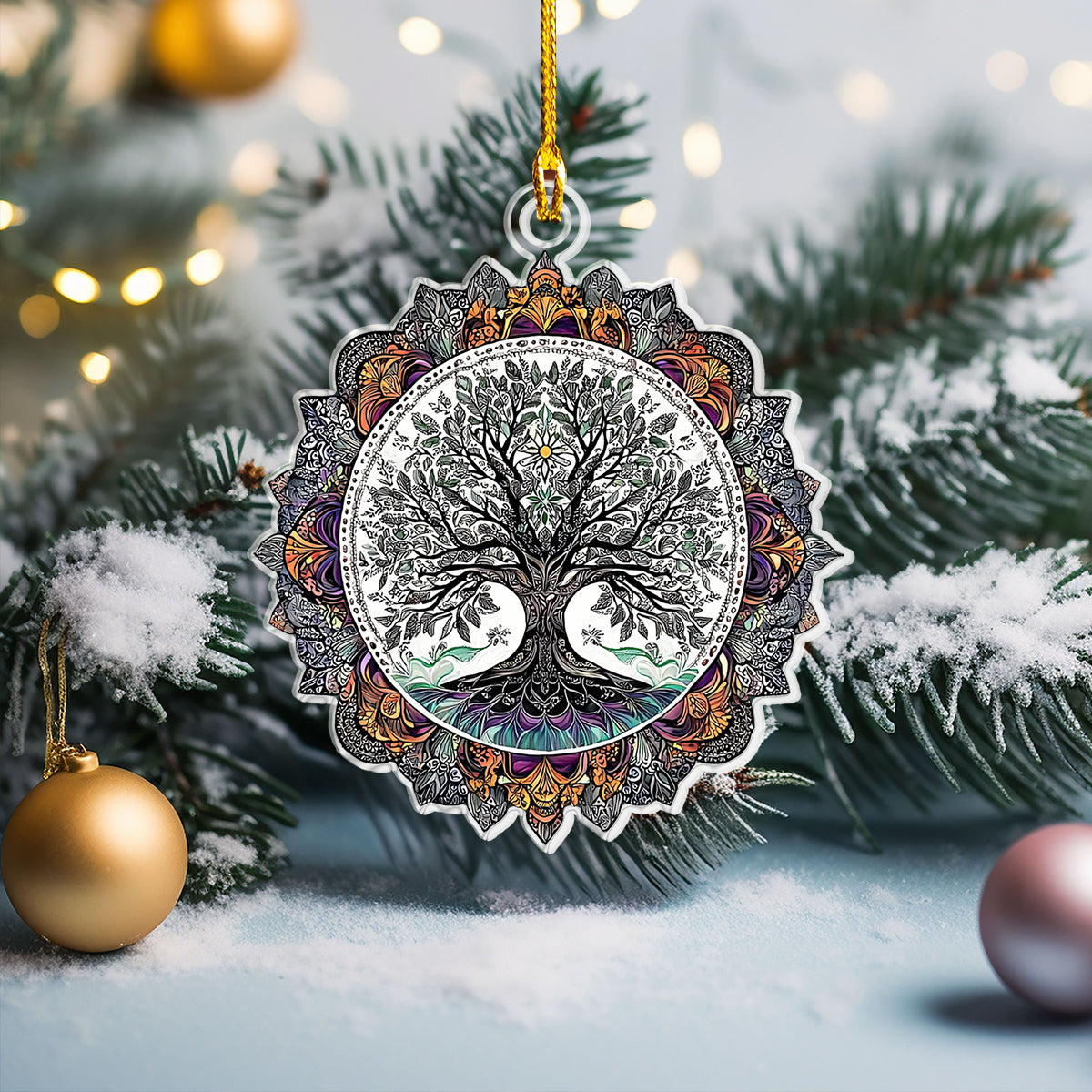 Shineful 2D Acrylic Ornament - Mandala Tree of Life