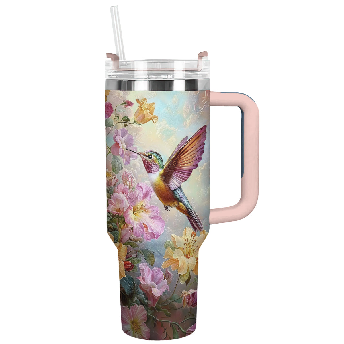 Glänzender Becher „Hummingbird Floral Dream“