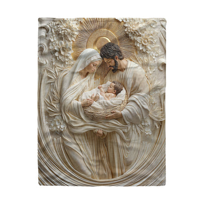 Shineful Fleece Blanket Holy Family