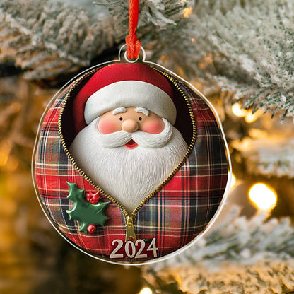 Shineful 2D Acrylic Ornament Santa Surprise