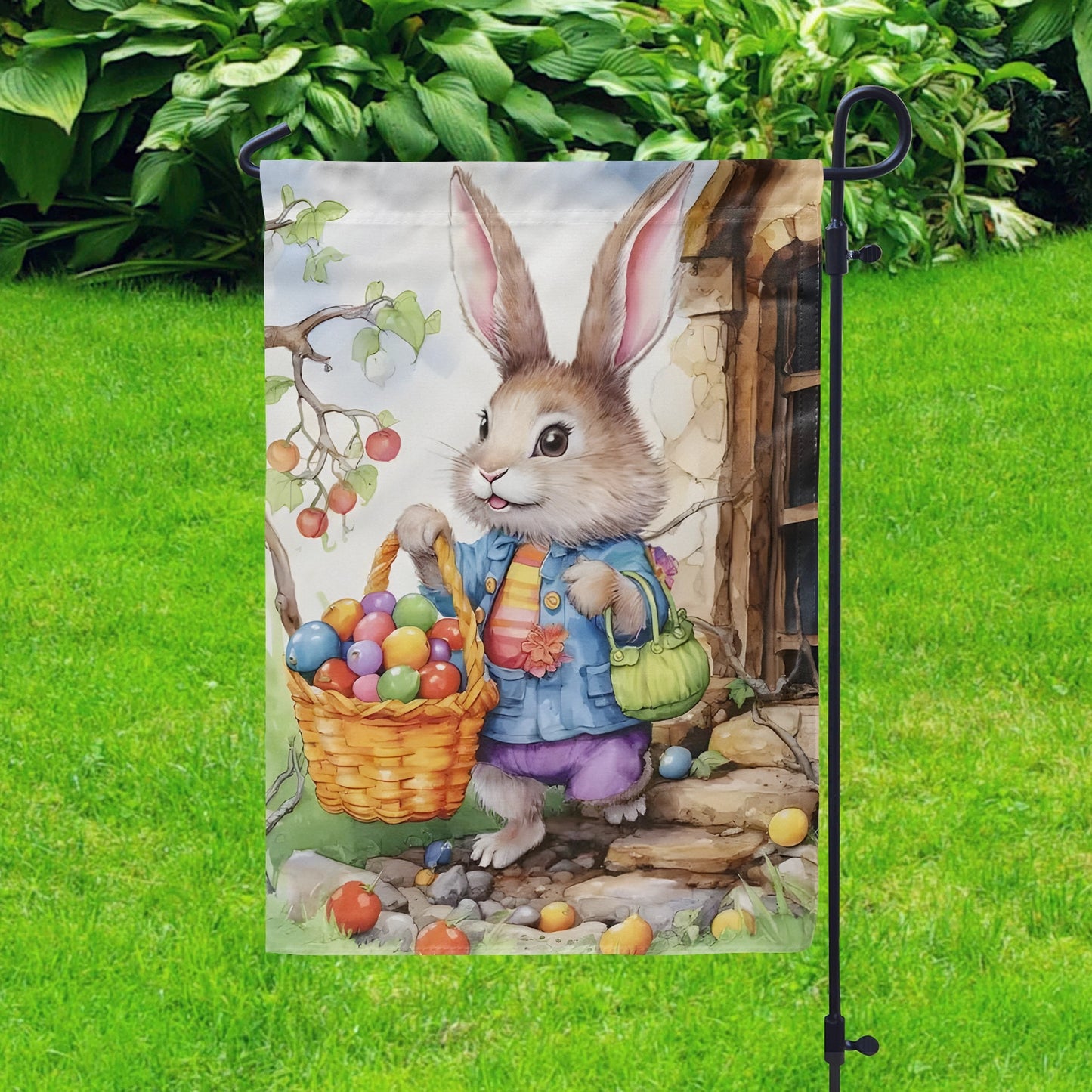 Shineful Garden Flag 12" x 18" Egg Hunt Delight