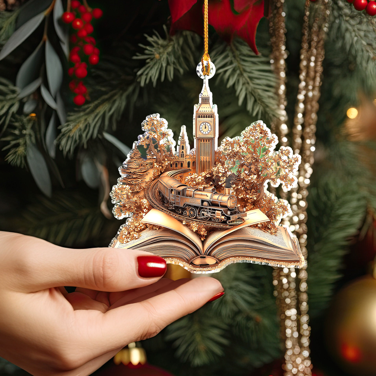 Shineful 2D Acrylic Ornament Golden Hour Mystery Train