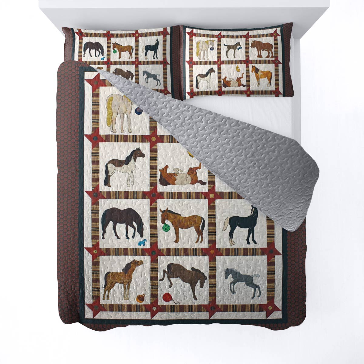 Shineful All Season Quilt 3-Piece Set Equine Classics