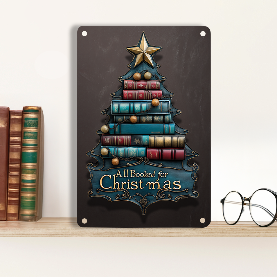 Shineful 2D Metal Sign All Booked for Christmas