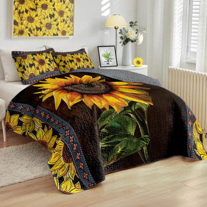 Shineful All Season Quilt 3-Piece Set - Sunflower Faith Hope