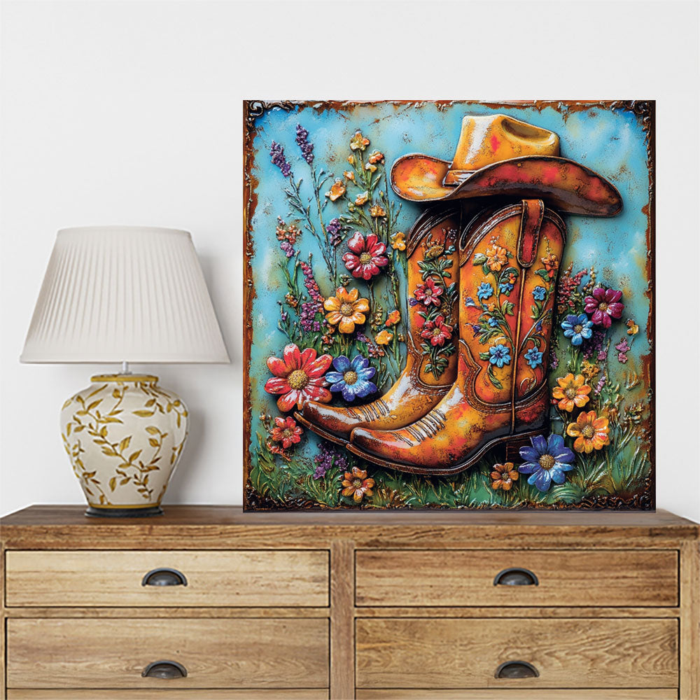 Shineful 2D Metal Sign Wild Cowboy