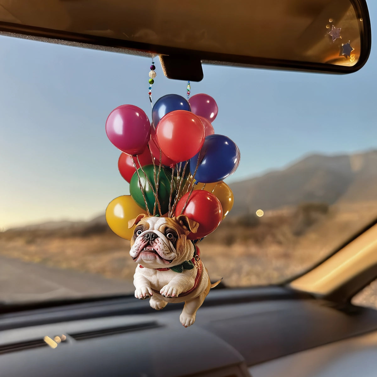 Glänzendes 2D-Acryl-Ornament „Der Ballon-Bulldog“