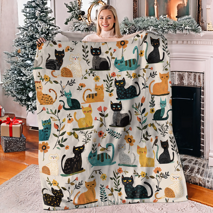 Shineful Fleece Blanket Purrfect Dreams Cat