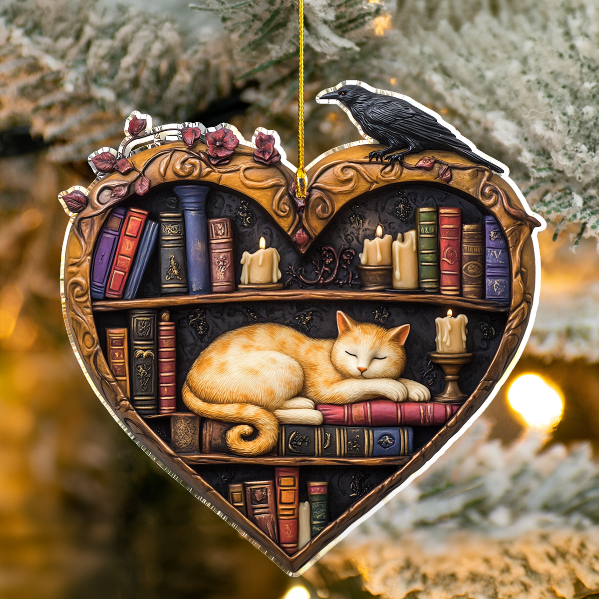 Shineful 2D Acrylic Ornament - Literary Hearts