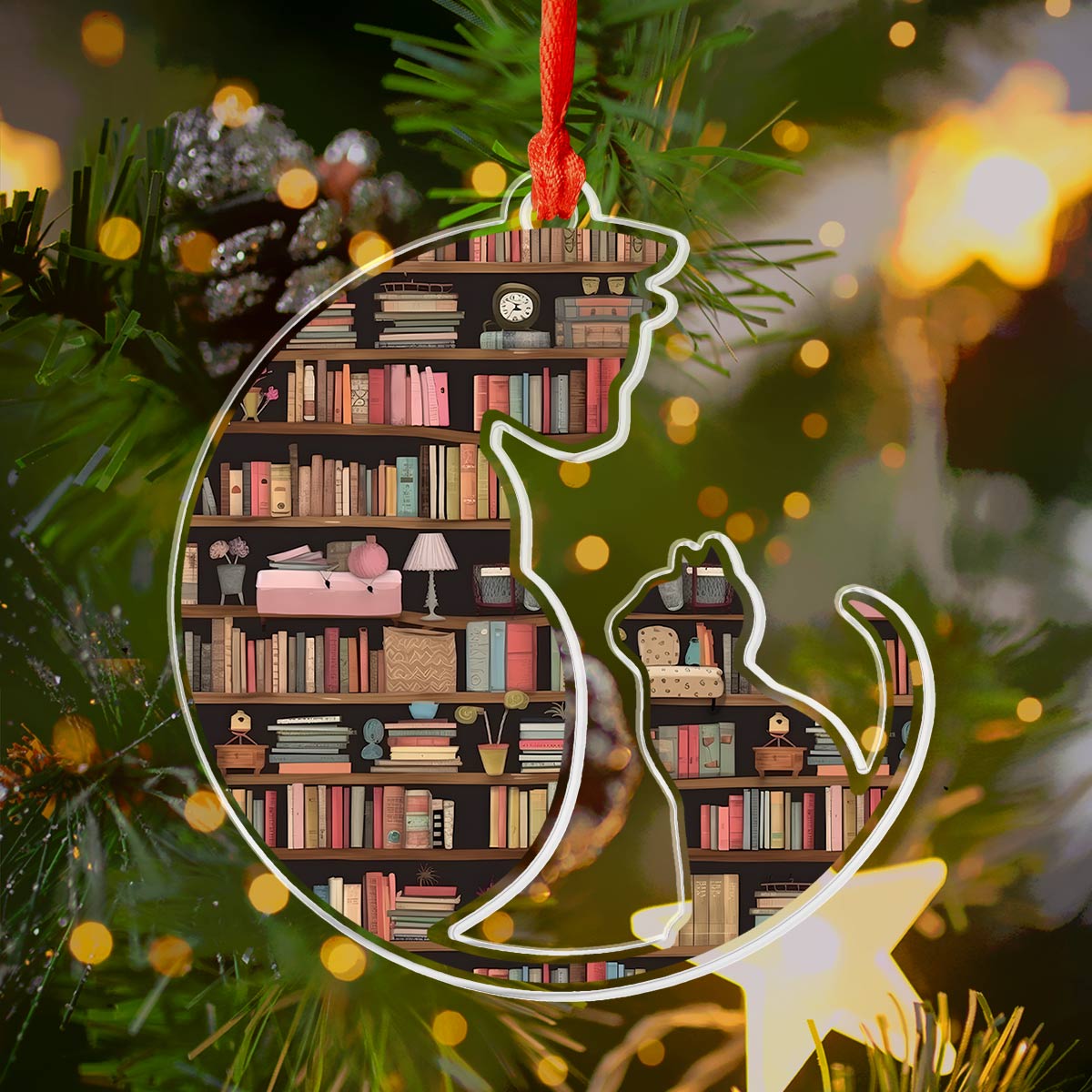 Shineful 2D Acrylic Ornament Bookish Cats