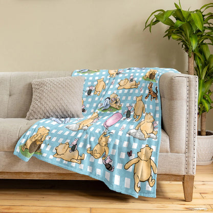 Shineful Fleece Blanket Winnie the Pooh Picnic