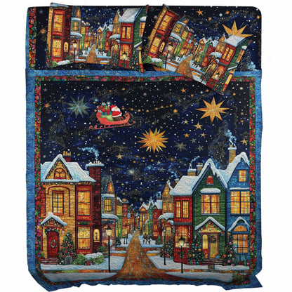 Shineful 4-Piece Bed Sheet Set Winter Village