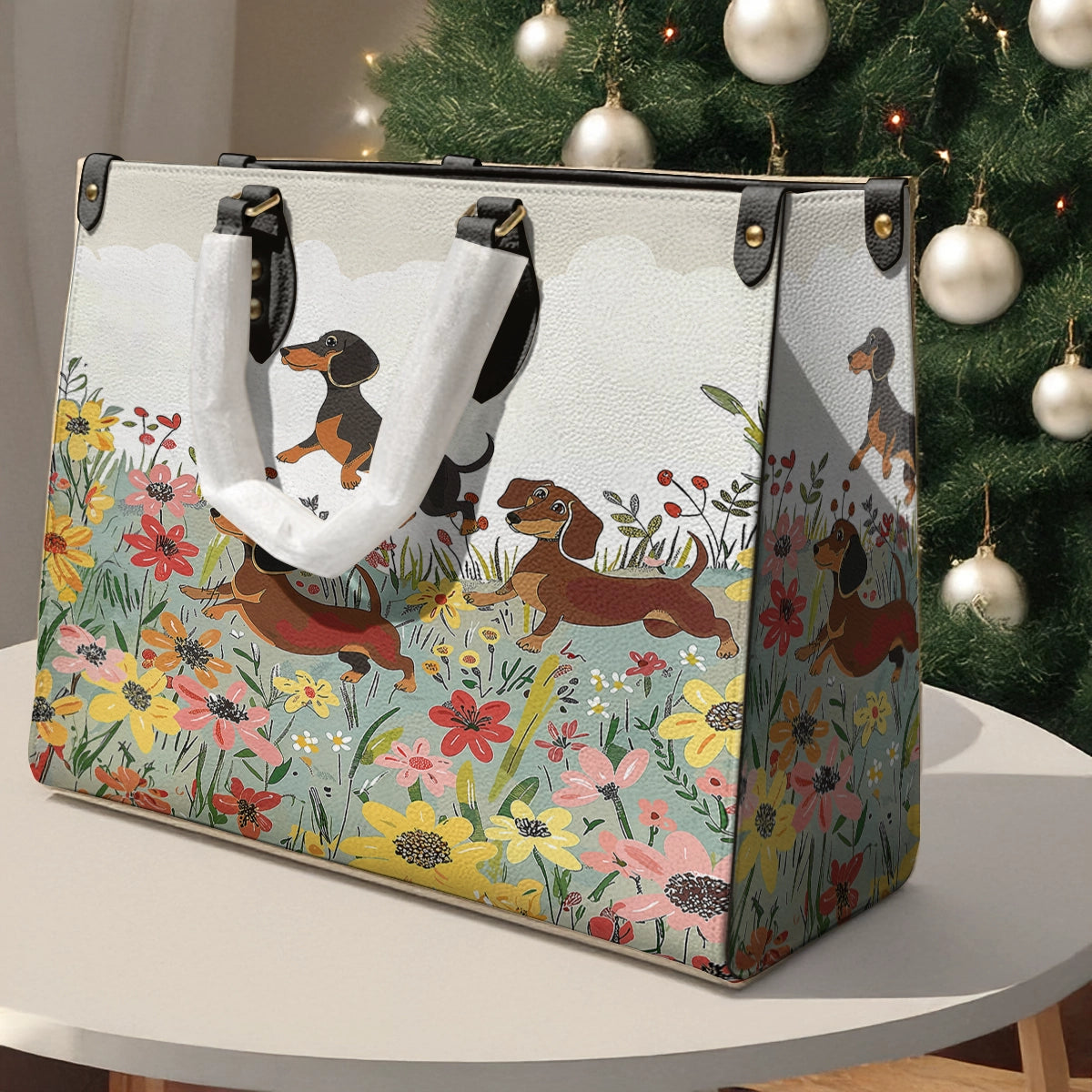 Sac en cuir brillant Dachshund Delight