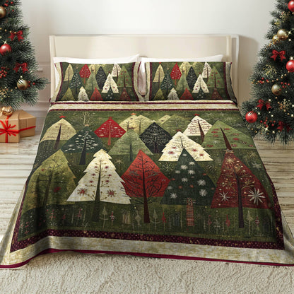 Shineful 4-Piece Bed Sheet Set Festive Forest