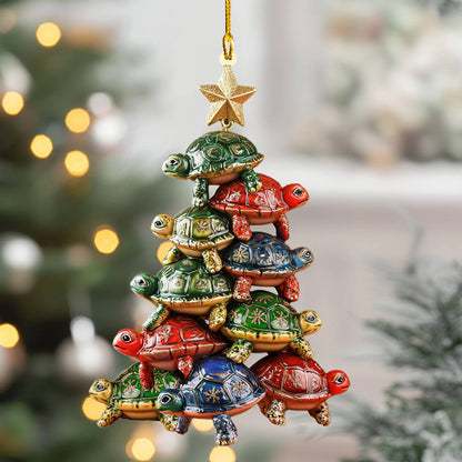 Shineful 2D Acrylic Ornament Turtley Merry Christmas Tree