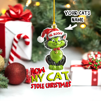 Shineful Personalized 2D Acrylic Ornament How My Cat Stole Christmas