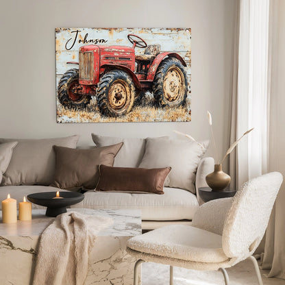 Shineful 2D Metal Sign Personalized Rustic Tractor