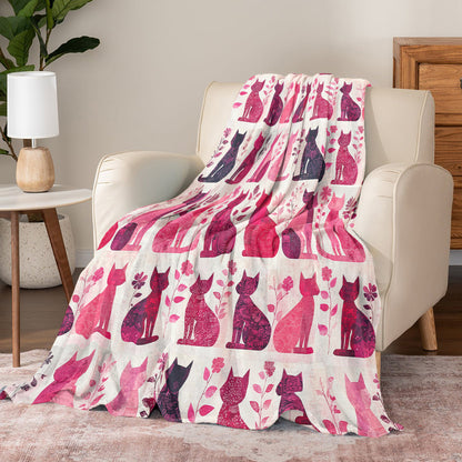 Shineful Fleece Blanket Purrfectly Pink Paradise