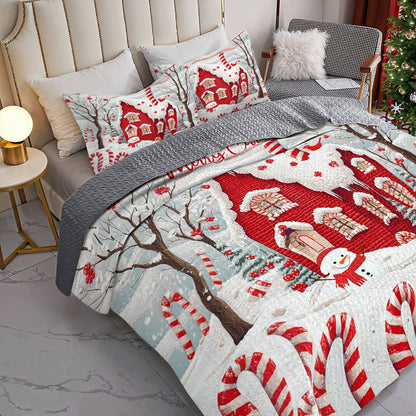 Shineful All Season Quilt 3-Piece Set Cheerful Christmas