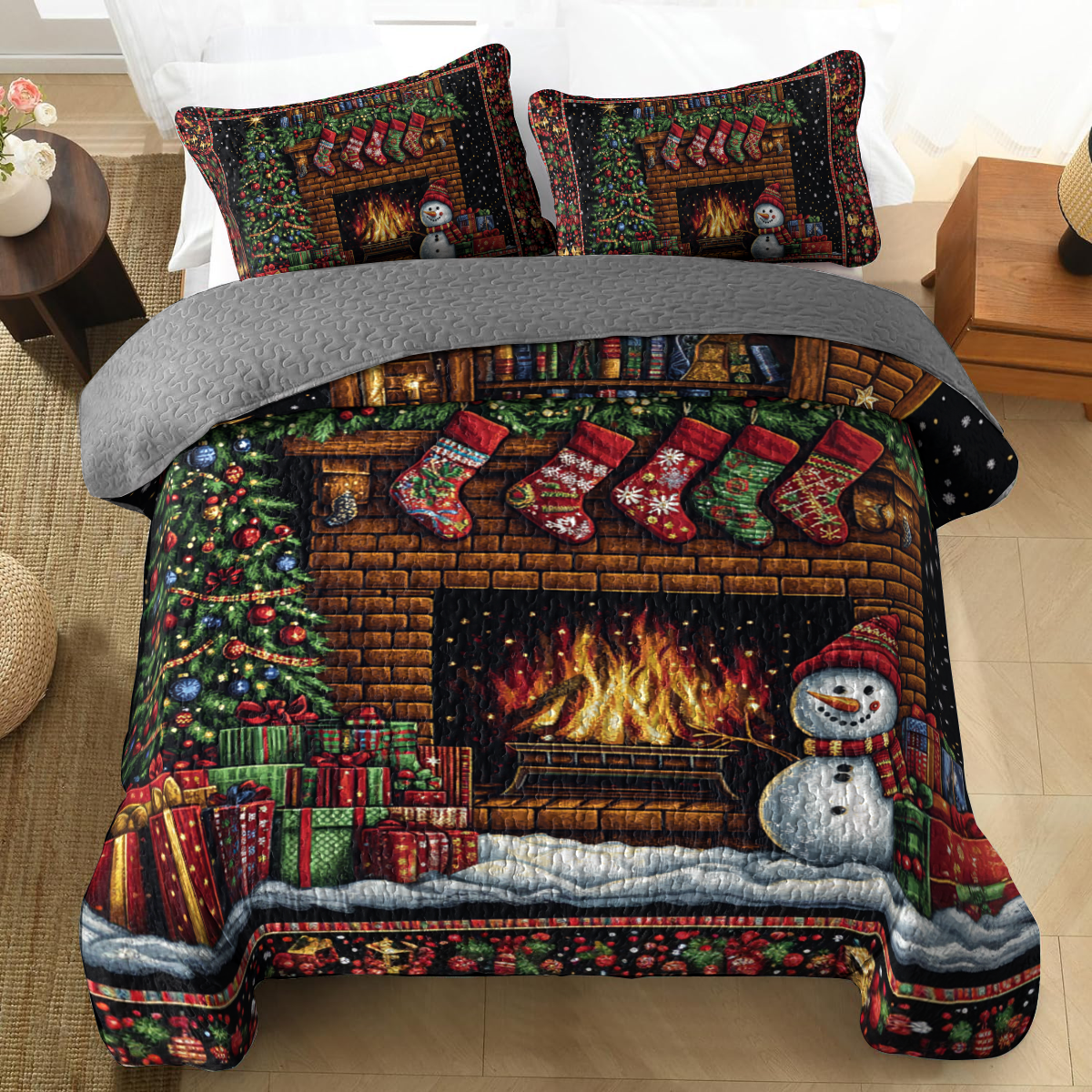 Shineful All Season Quilt 3-Piece Set - 2000s Festive Throwback