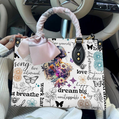 Shineful Leather Bag Butterfly Daily Affirmation