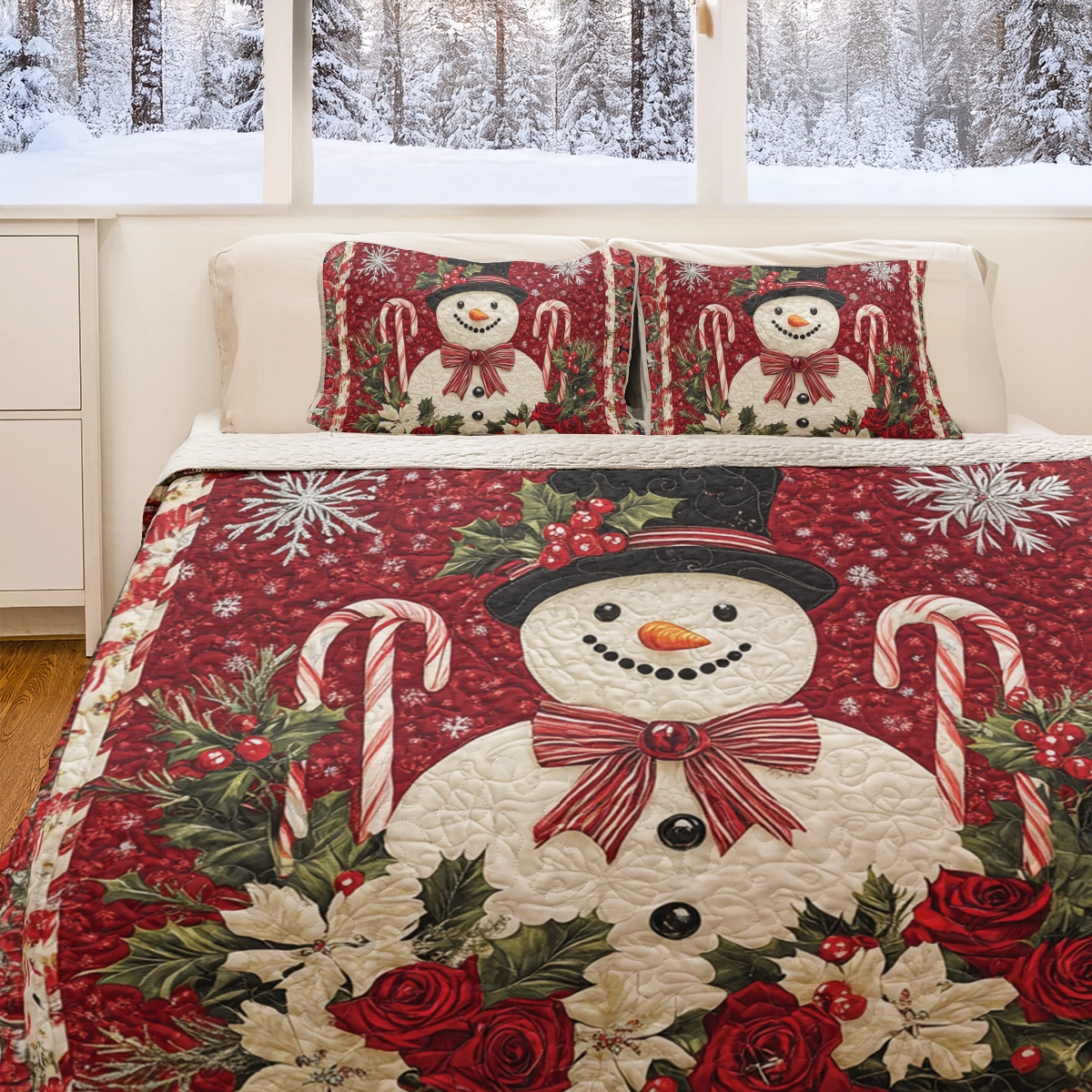 Shineful All Season Quilt 3-teiliges Set Frosty's Frolic