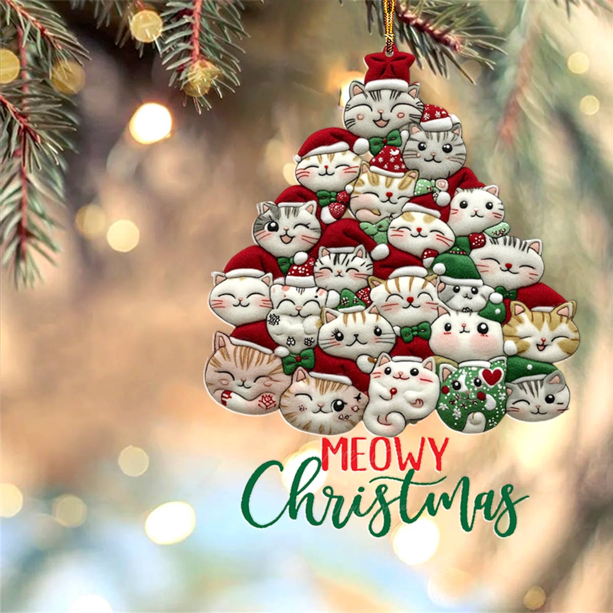 Shineful 2D Acrylic Ornament Meowy Christmas