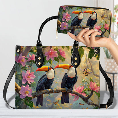 Shineful Leather Bag Tropical Toucan