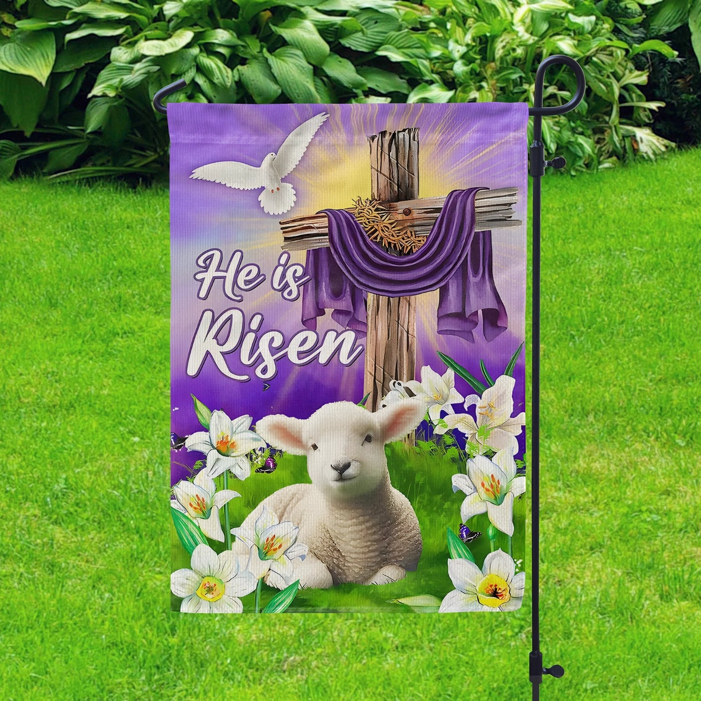 Shineful Garden Flag 12" x 18" Risen in Glory