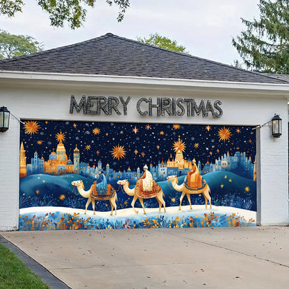 Shineful Garage Door Banner Decoration The Epiphany Night