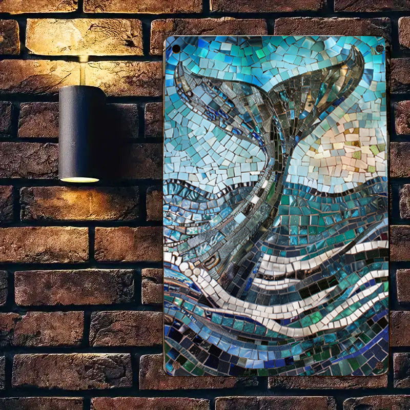 Shineful 2D Metal Sign Ocean Mosaic