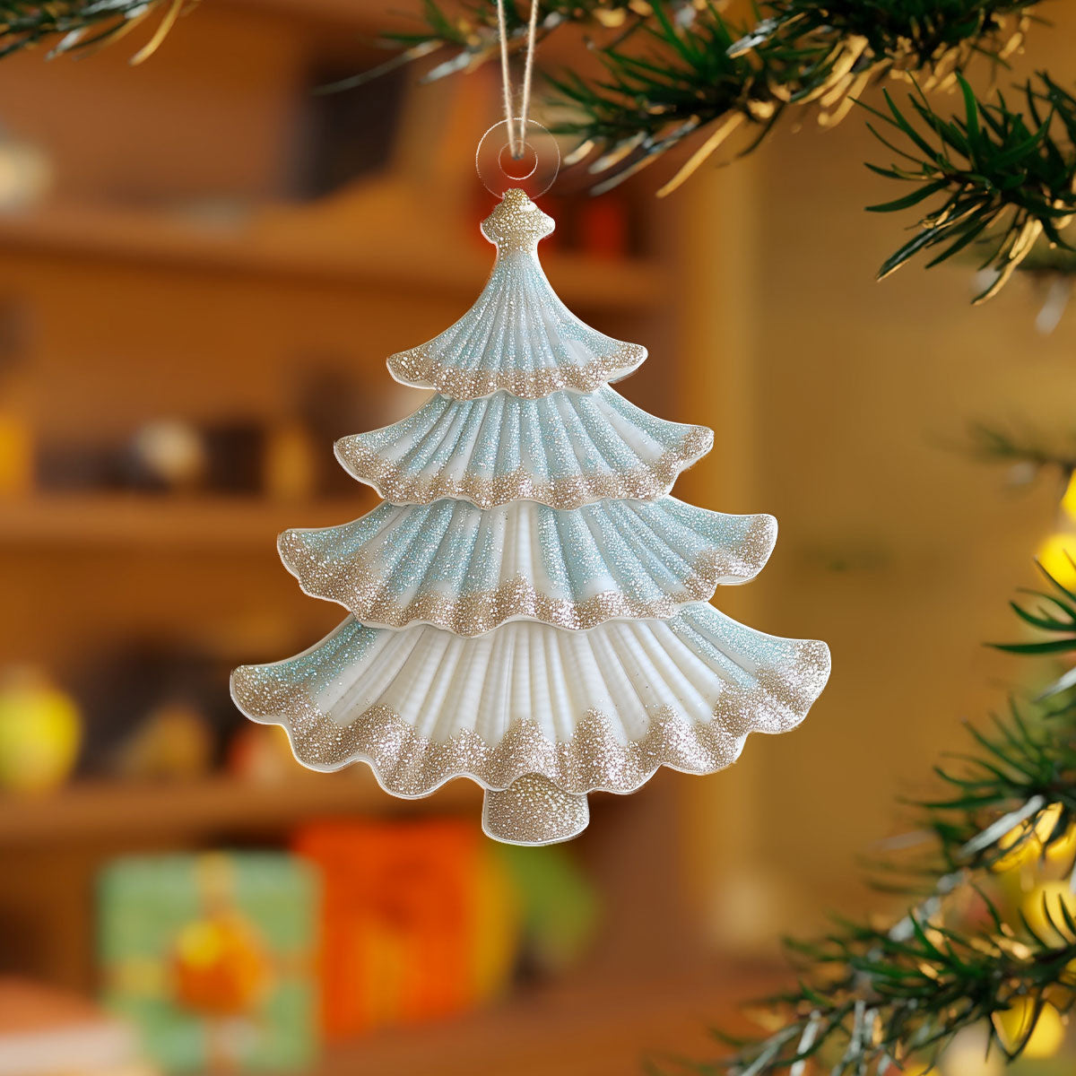 Shineful 2D Acrylic Ornament - Seashell Christmas Tree