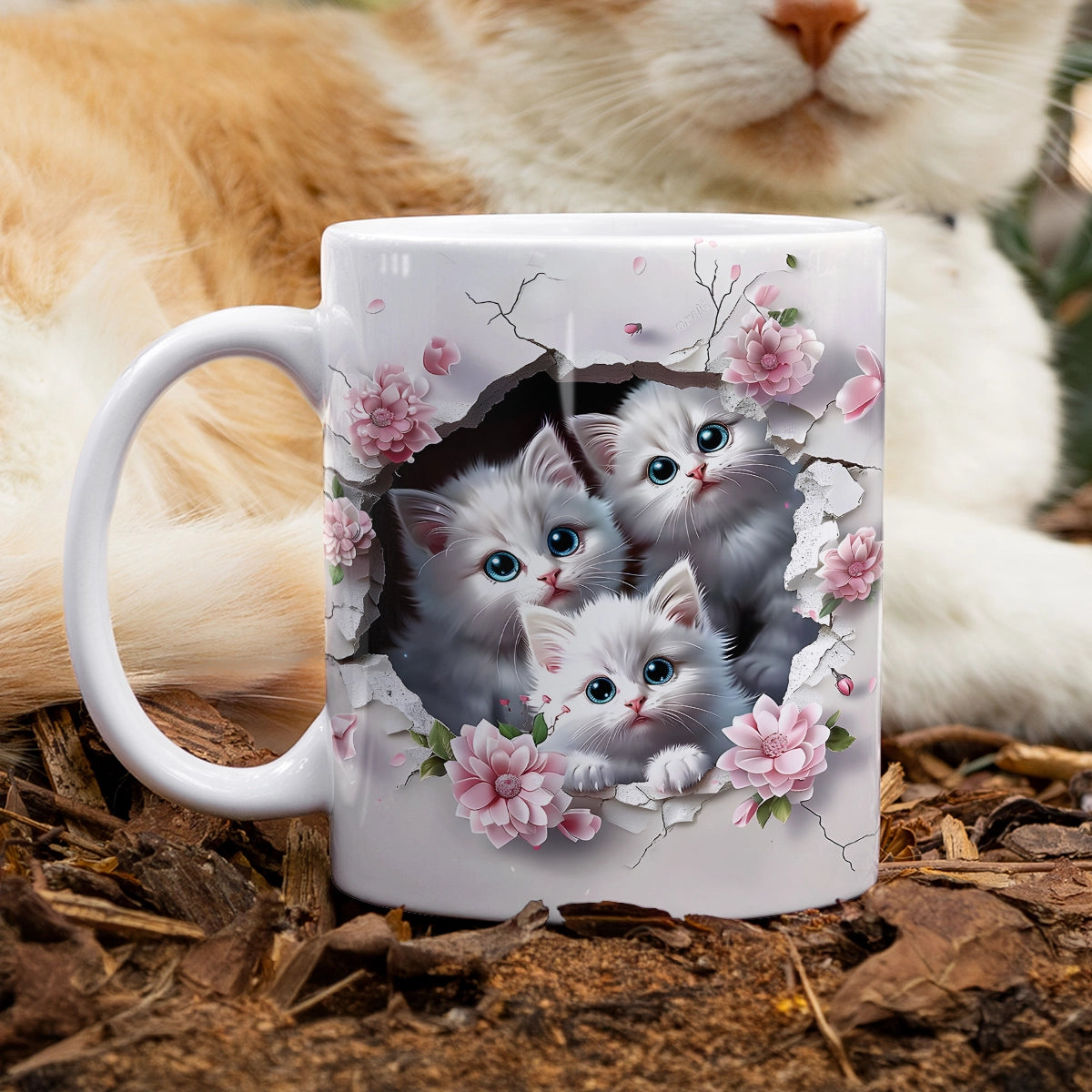 Shineful Ceramic Mug Kitten Trio