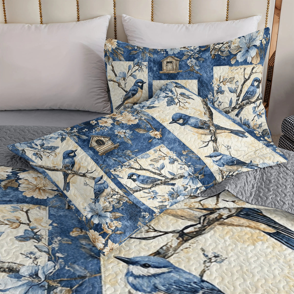 Shineful All Season Quilt 3-Piece Set Bluebird Serenade