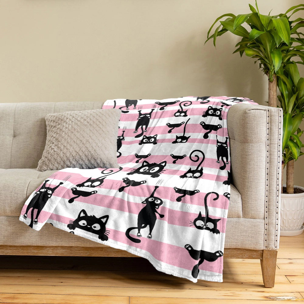 Shineful Fleece Blanket Curious Cats